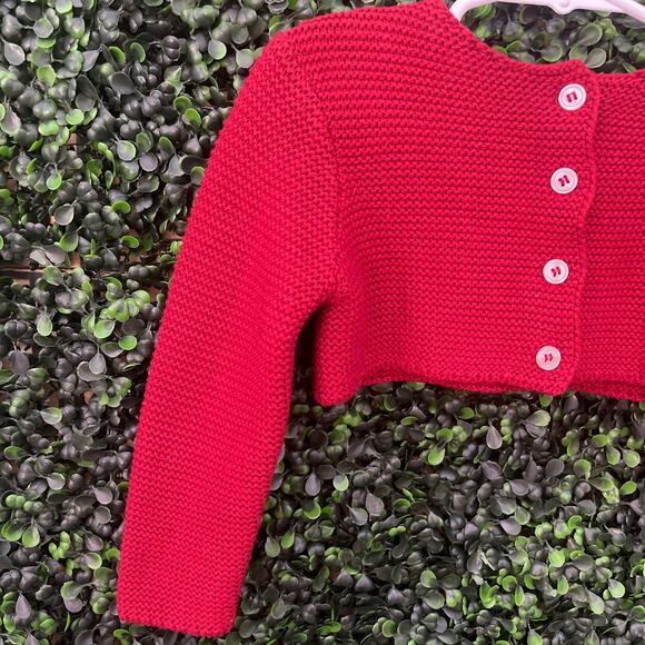 Gocco, Toddler Crop Sweater, Red size 2-3 - Picture 3 of 6
